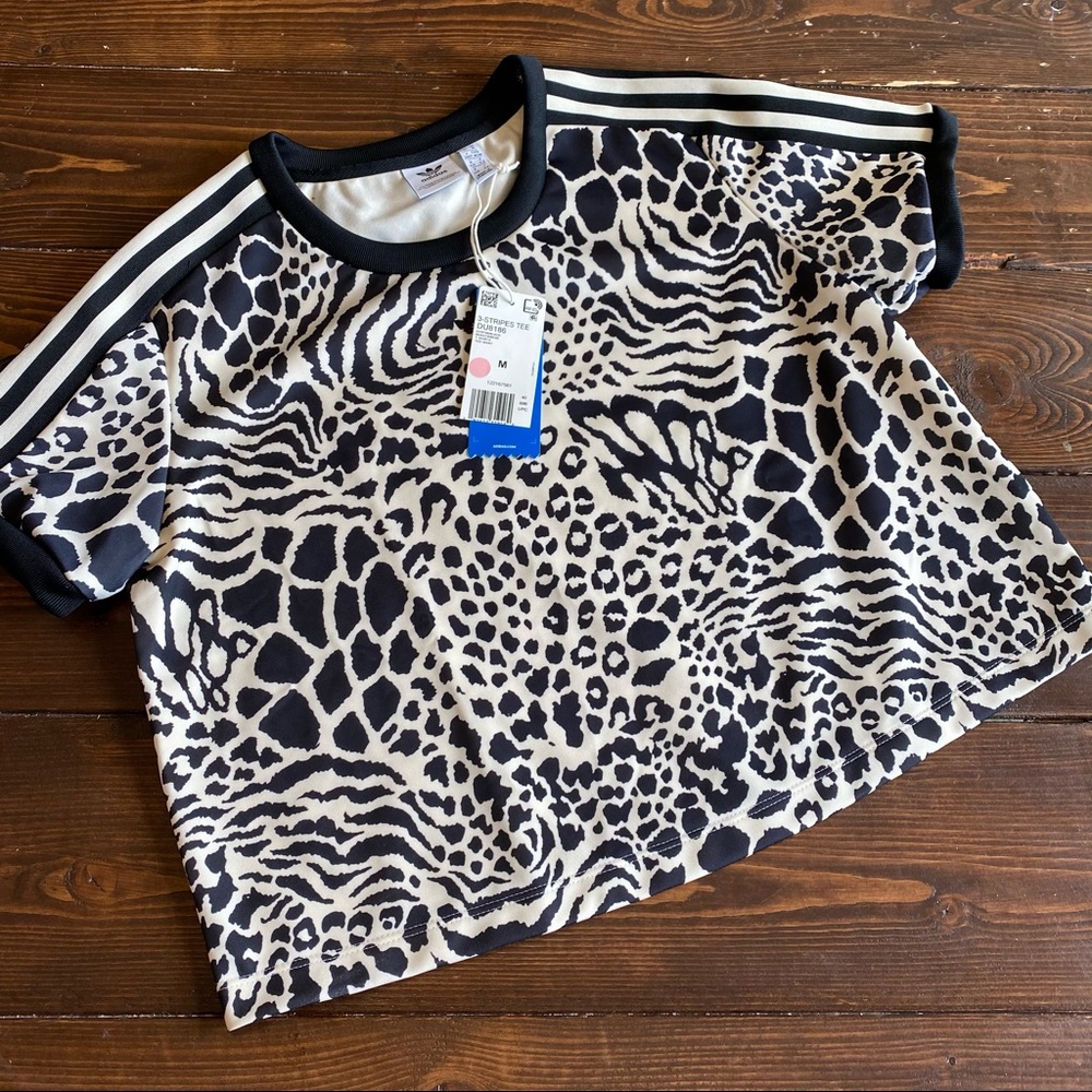 NWT Adidas animal print top